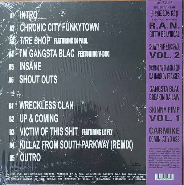 Gangsta Blac - Breakin Da Law | Now-Again Records (NA 5247) - 2