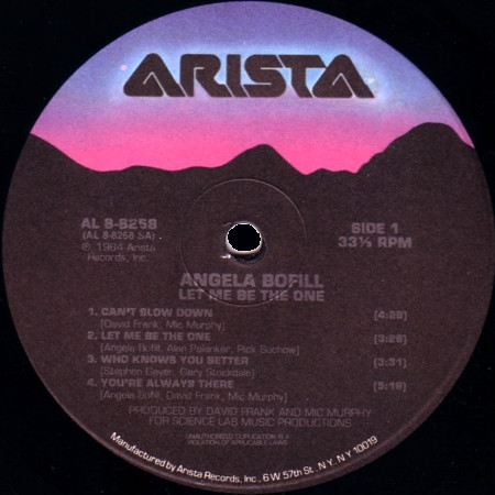 Angela Bofill - Let Me Be The One | Arista (AL8-8258) - 3 Angela Bofill - Let Me Be The One | Arista (AL8-8258) - 3