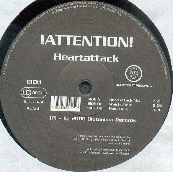 !Attention! - Heartattack | Blutonium Records (BLU-024)