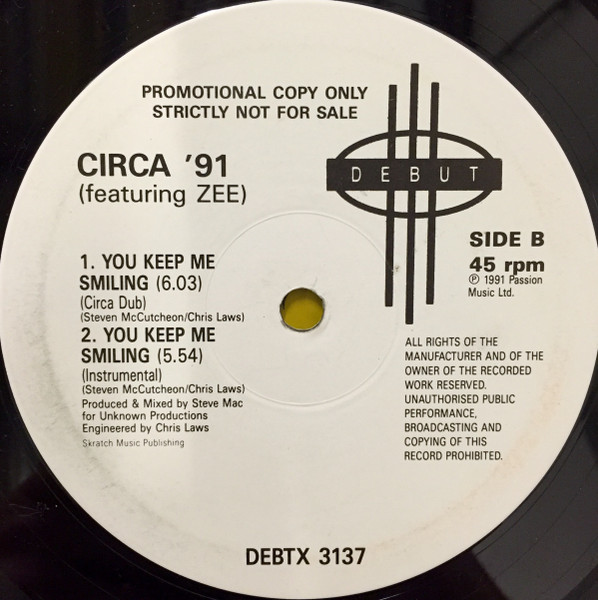 Circa '91 Featuring Zee - You Keep Me Smiling | Debut (DEBTX 3137) - 2 Circa '91 Featuring Zee - You Keep Me Smiling | Debut (DEBTX 3137) - 2