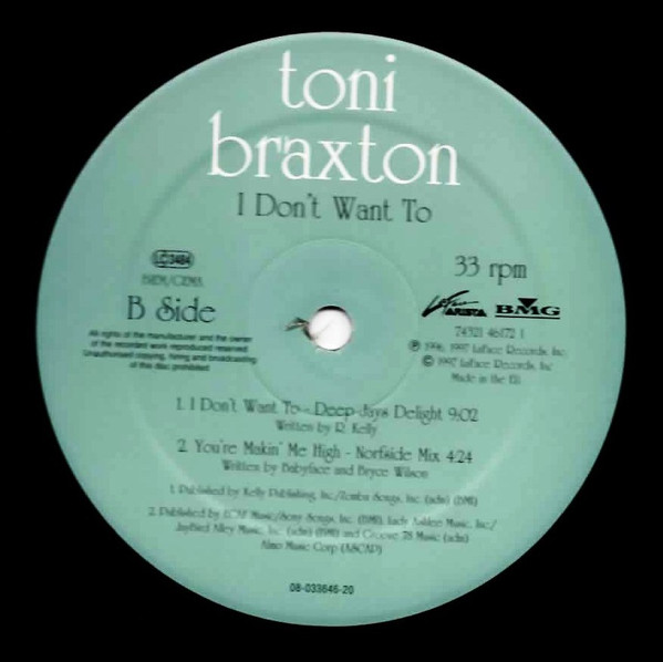 Toni Braxton - I Don't Want To | LaFace Records (74321 46172 1) - 3