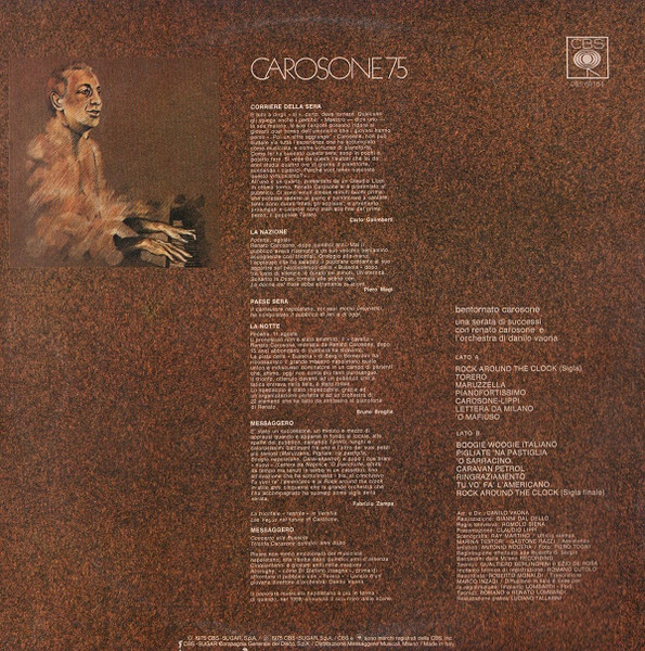 Renato Carosone - Carosone 75 | CBS (CBS 69164) - 2