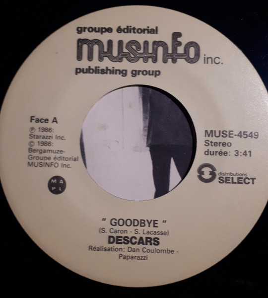 Descars - Goodbye | Groupe Éditorial Musinfo Inc. (MUSE-4549) - 3
