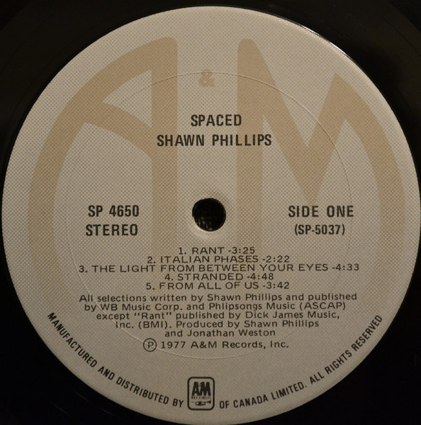 Shawn Phillips - Spaced | A&M Records (SP 4650) - 3