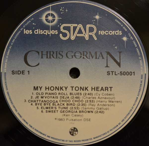 Chris Gorman - My Honky Tonk Heart | Les Disques Star Records (STL-50001) - 3 Chris Gorman - My Honky Tonk Heart | Les Disques Star Records (STL-50001) - 3