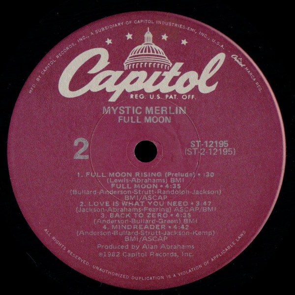 Mystic Merlin - Full Moon | Capitol Records (ST-12195) - 4