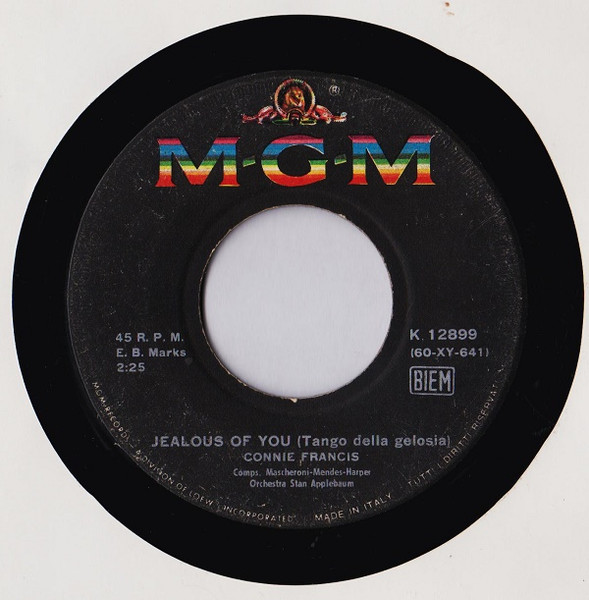 Connie Francis - Jealous Of You | MGM Records (K 12899) Connie Francis - Jealous Of You | MGM Records (K 12899)