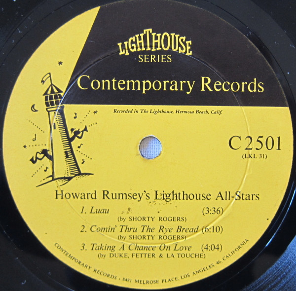 Howard Rumsey's Lighthouse All-Stars - Sunday Jazz A La Lighthouse, Vol. 2 | Contemporary Records (C2501) - 2