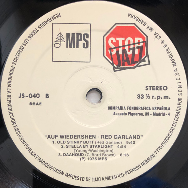 Red Garland - Auf Wiedersehen | MPS Records (JS-040) - 4 Red Garland - Auf Wiedersehen | MPS Records (JS-040) - 4