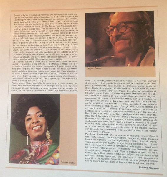 Dakota Staton / Manny Albam Big Band - I Giganti Del Jazz Vol. 41 | Curcio (GJ-41) - 2