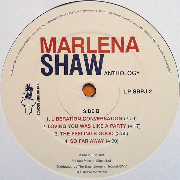 Marlena Shaw - Anthology | Soul Brother Records (LP SBPJ 2) - 4