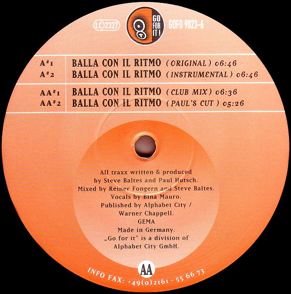 Cyclone Tracy - Ritmo E.P. | Go For It (GOFO 9823-6) - 2