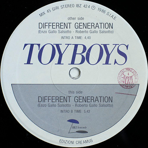 Toyboys - Different Generation | Ibiza Records (IBZ 424) - 2