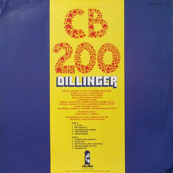 Dillinger - C.B. 200 | Island Records (25 249 ET) - 2 Dillinger - C.B. 200 | Island Records (25 249 ET) - 2