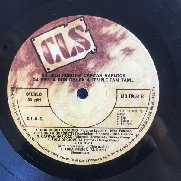 Various - Da Jeeg Robot A Captain Harlock Da Ryu' A Don Chuck A Temple Tam Tam | CLS (MD-TP051) - 2 Various - Da Jeeg Robot A Captain Harlock Da Ryu' A Don Chuck A Temple Tam Tam | CLS (MD-TP051) - 2