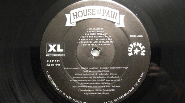 House Of Pain - House Of Pain (Fine Malt Lyrics) | XL Recordings (XLLP 111) - 3 House Of Pain - House Of Pain (Fine Malt Lyrics) | XL Recordings (XLLP 111) - 3