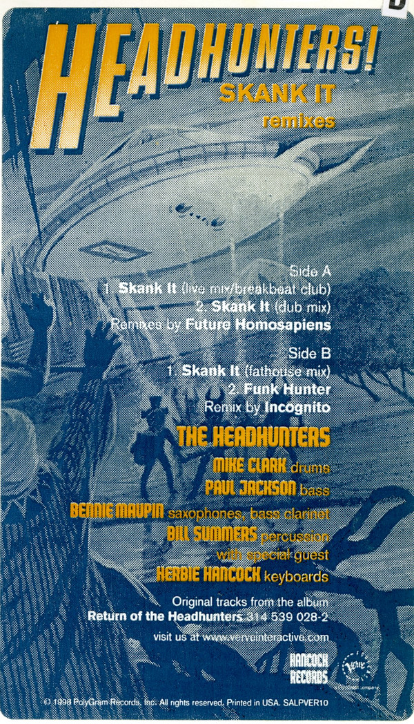 Headhunters - Skank It Remixes | Hancock Records (SALPVER 10)