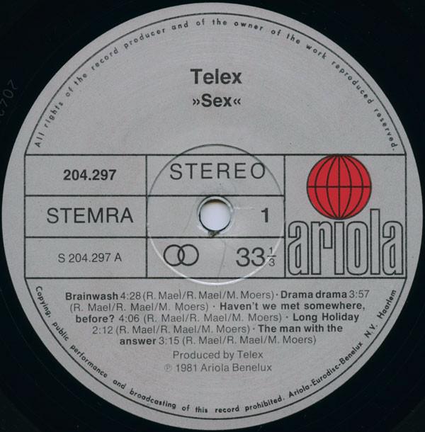 Telex - Sex | Ariola (204.297) - 3