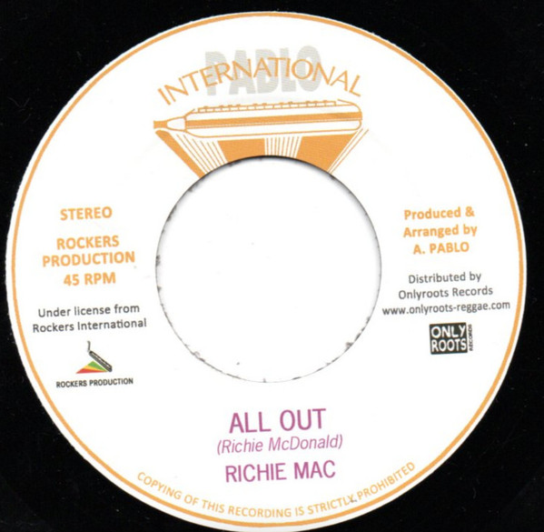 Richard McDonald , Augustus Pablo - All Out / Lightning & Thunder | Onlyroots Records (OR143)