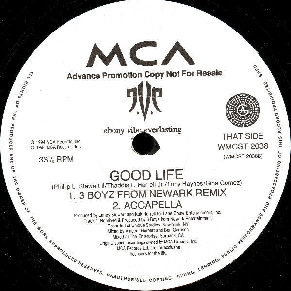 Ebony Vibe Everlasting - Good Life | MCA Records (WMCST 2038) - 2 Ebony Vibe Everlasting - Good Life | MCA Records (WMCST 2038) - 2