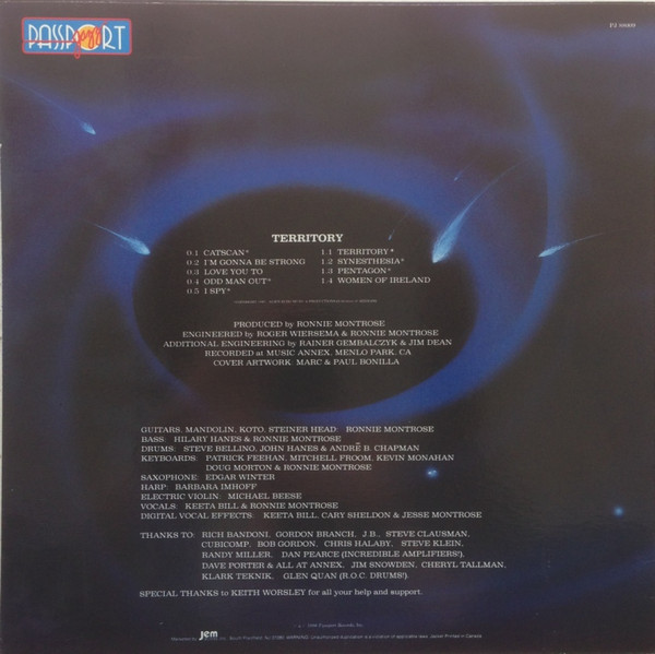 Ronnie Montrose - Territory | Passport Jazz (PJ 88009) - 2