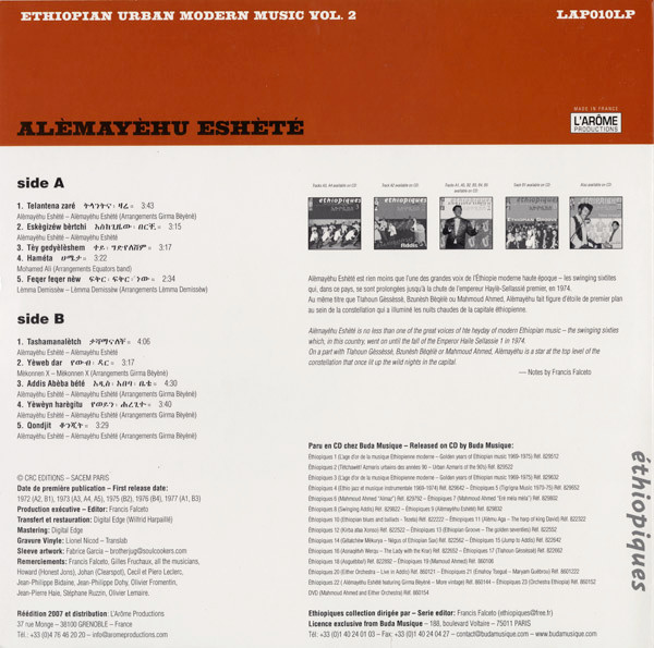 Alemayehu Eshete - Ethiopian Urban Modern Music Vol. 2 | L'Arôme Productions (LAP010LP) - 2 Alemayehu Eshete - Ethiopian Urban Modern Music Vol. 2 | L'Arôme Productions (LAP010LP) - 2