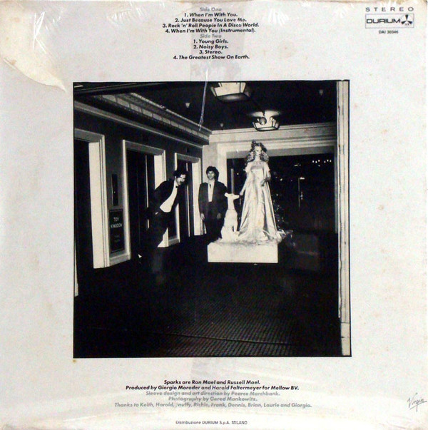 Sparks - Terminal Jive | Durium (DAI 30346) - 2