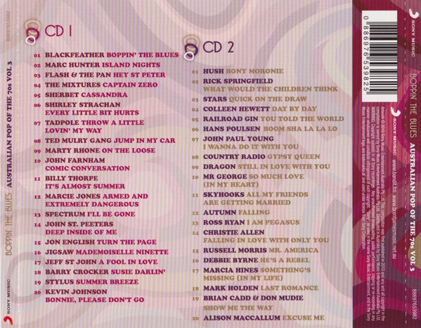 Various - Boppin' The Blues (Australian Pop Of The 70s Vol 3) - 2CD | Sony Music (88697653982) - 2 Various - Boppin' The Blues (Australian Pop Of The 70s Vol 3) - 2CD | Sony Music (88697653982) - 2
