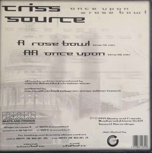 Criss Source - Once Upon @ Rose Bowl | Taaach! Recordings (T!-010) - 2