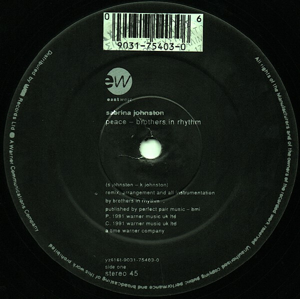 Sabrina Johnston - Peace | EastWest (YZ 616 T) - 3