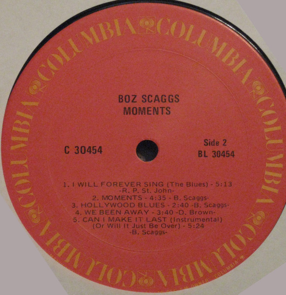 Boz Scaggs - Moments | Columbia (C 30454) - 4