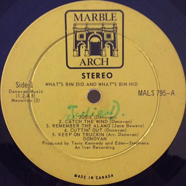 Donovan - What's Bin Did And What's Bin Hid | Marble Arch (MALS 795) - 3 Donovan - What's Bin Did And What's Bin Hid | Marble Arch (MALS 795) - 3