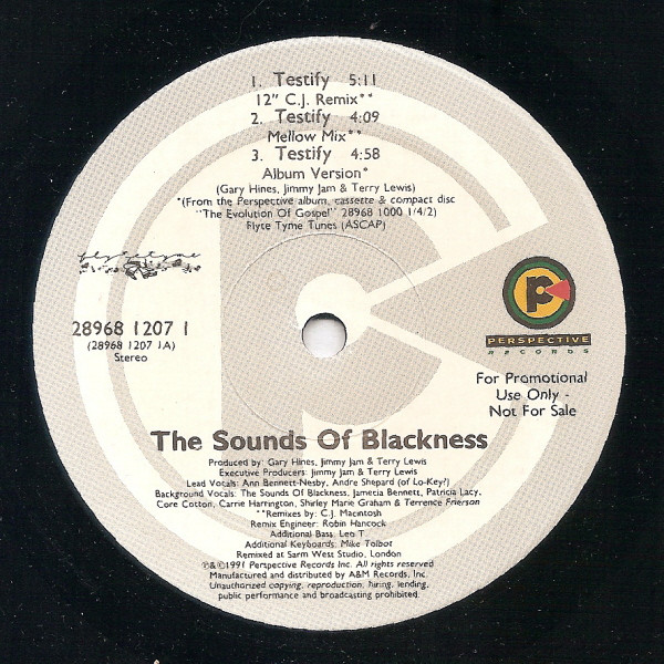 The Sounds Of Blackness - Testify | Perspective Records (28968 1207 1)