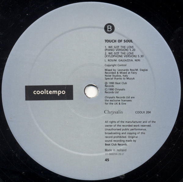 Touch Of Soul - We Got The Love | Cooltempo (COOLX 204) - 4