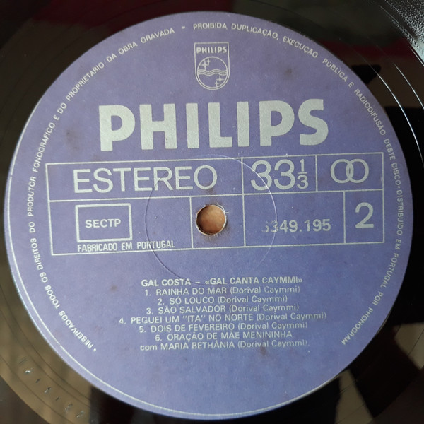 Gal Costa - Gal Canta Caymmi | Philips (6349 195) - 4