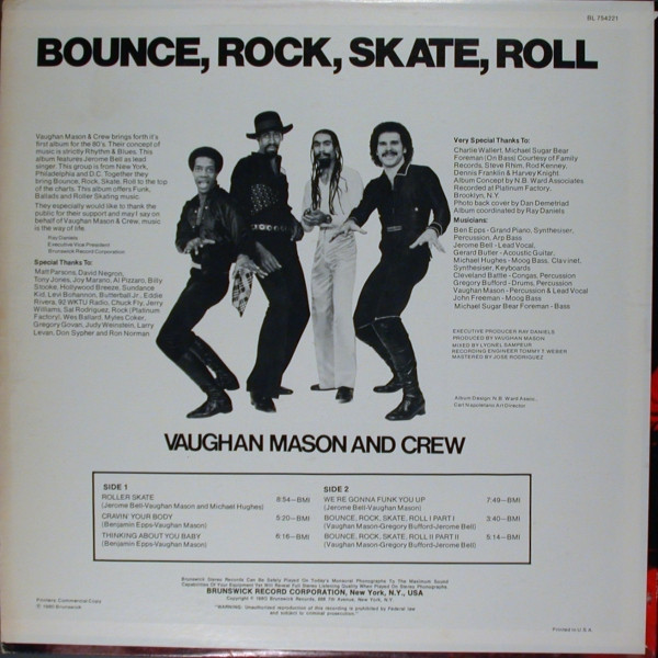 Vaughan Mason & Crew - Bounce, Rock, Skate, Roll | Brunswick (BL 754221) - 2 Vaughan Mason & Crew - Bounce, Rock, Skate, Roll | Brunswick (BL 754221) - 2