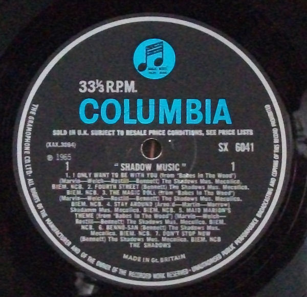 The Shadows - Shadow Music | Columbia (SX 6041) - 3 The Shadows - Shadow Music | Columbia (SX 6041) - 3