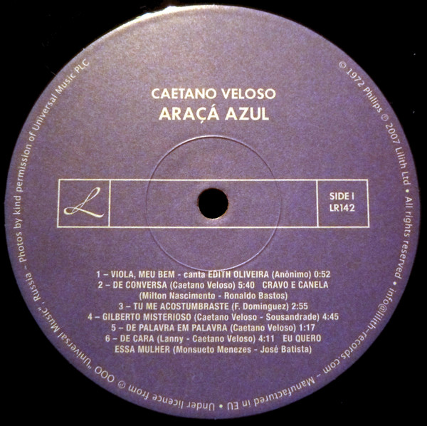 Caetano Veloso - Araçá Azul | Lilith (LR142) - 3 Caetano Veloso - Araçá Azul | Lilith (LR142) - 3