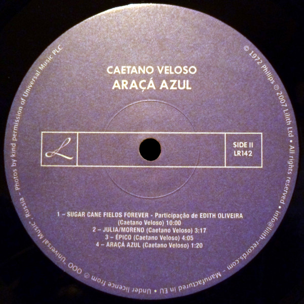 Caetano Veloso - Araçá Azul | Lilith (LR142) - 4 Caetano Veloso - Araçá Azul | Lilith (LR142) - 4