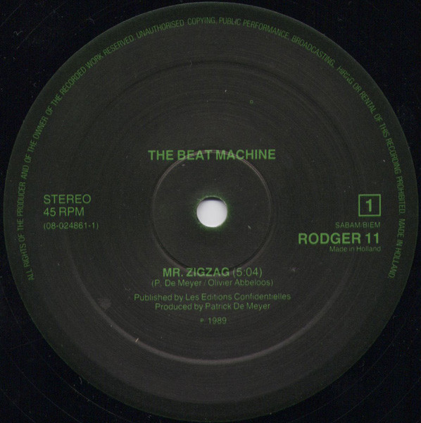 The Beat Machine - Mr Zigzag | Rodger Records (RODGER 11) - 3