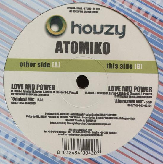 Atomiko - Love And Power | Houzy Records (HZY 087)