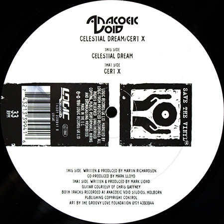 Anacoeic Void - Celestial Dream / Cert X | Save The Vinyl (UK) (STV UK1)