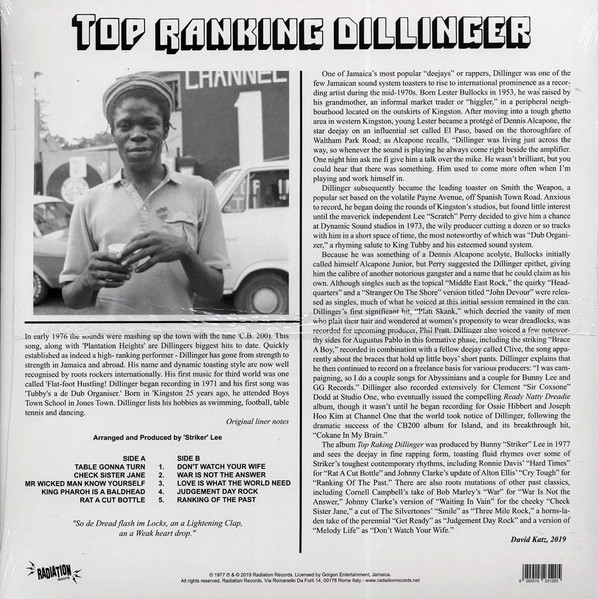 Dillinger - Top Ranking Dillinger | Radiation Roots (RR00338) - 2
