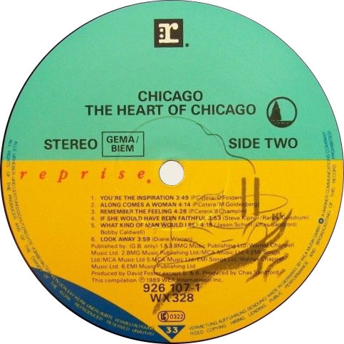 Chicago - The Heart Of Chicago | Reprise Records (926 107-1) - 4 Chicago - The Heart Of Chicago | Reprise Records (926 107-1) - 4