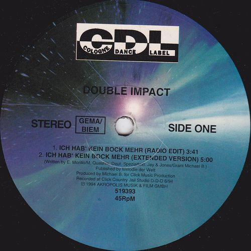 Double Impact - Ich Hab' Kein Bock Mehr | CDL - Cologne Dance Label (519393) Double Impact - Ich Hab' Kein Bock Mehr | CDL - Cologne Dance Label (519393)