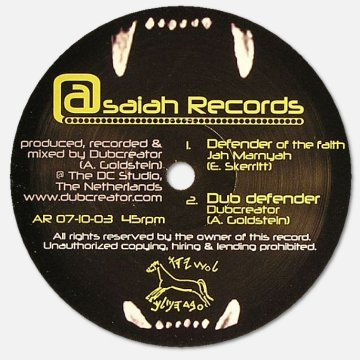 Jah Marnyah / Jah Bird - Defender Of The Faith / Let The Healing Begin | Asaiah Records (AR 07-10-03)