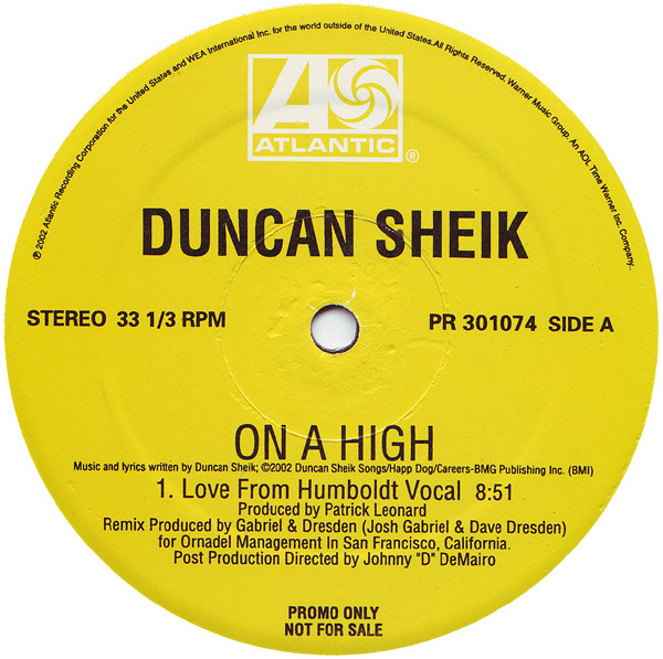 Duncan Sheik - On A High | Atlantic (PR 301074) - 2 Duncan Sheik - On A High | Atlantic (PR 301074) - 2
