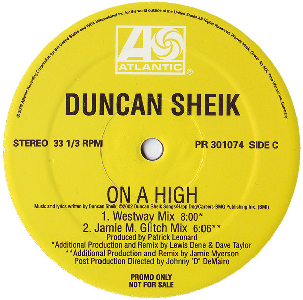 Duncan Sheik - On A High | Atlantic (PR 301074) - 4 Duncan Sheik - On A High | Atlantic (PR 301074) - 4