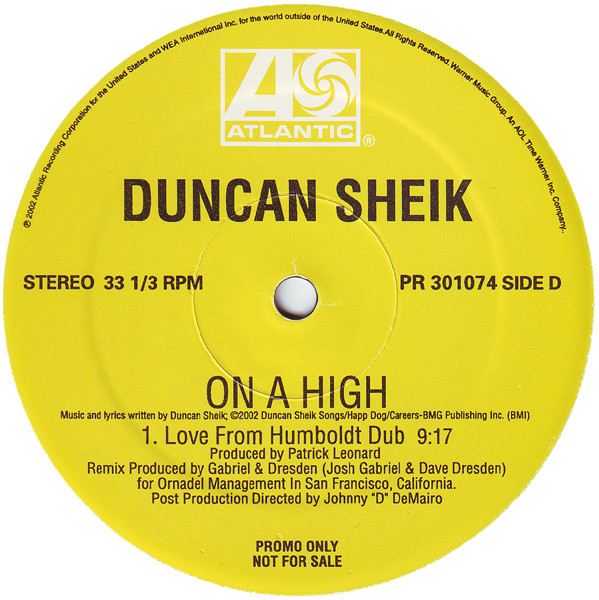 Duncan Sheik - On A High | Atlantic (PR 301074) - 5 Duncan Sheik - On A High | Atlantic (PR 301074) - 5