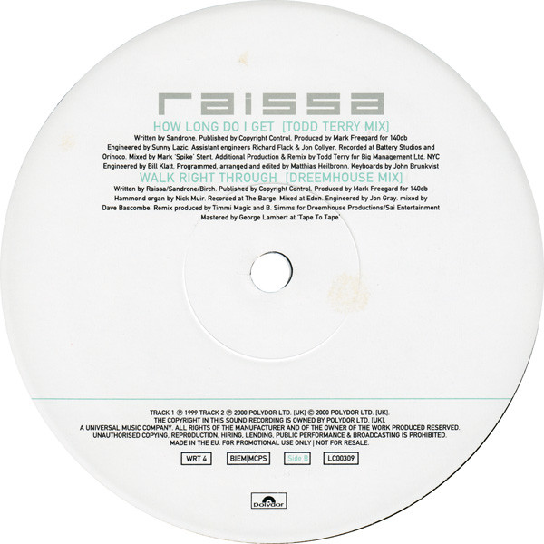 Raissa - Walk Right Through | Polydor (WRT 4) - 4